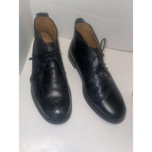 Cole Haan C24524 U H17 Ogden Stitch Chukka II Men's Black Leather Boots Size 13M